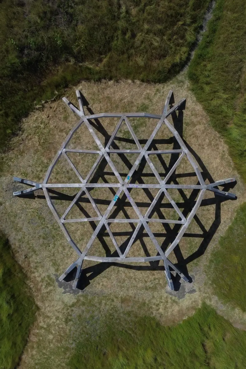 Close-up image of the Poly Pavilion.
