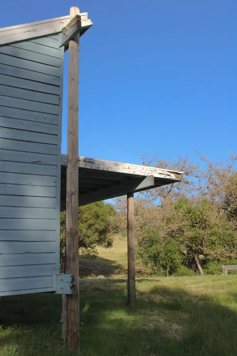 Close-up image of the Pole House.
