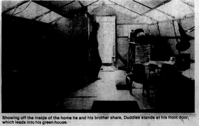 From the original newspaper article, an inside image of the CorX house.
