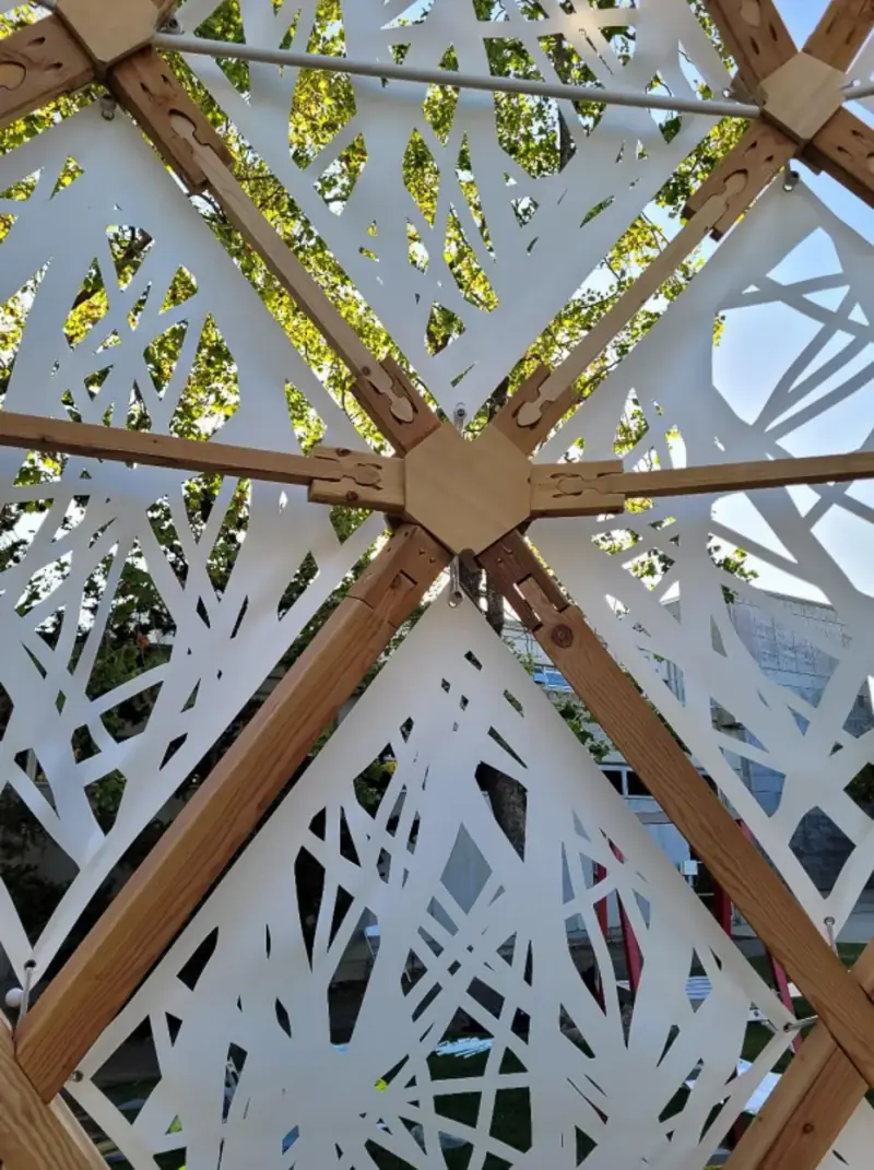 The structure being built near the Architecture Building on campus.